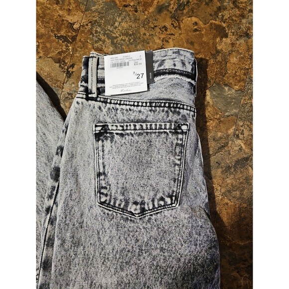 Kancan Jeans Size7/ 27 Acid‎ Wash High Rise Joggers Cropped Denim NWT (A237) - Picture 1 of 10